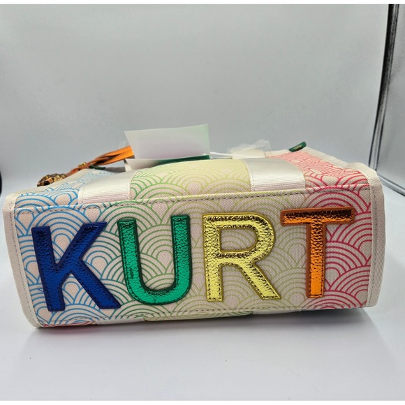 Kurt Geiger London Mini Kensington Tote Rainbow Wave‎ Top Handle Satchel - Picture 2 of 10